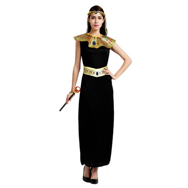  Egyptian Costume Queen Cosplay Cosplay Costume Party Costume Women's Halloween Carnival Festival / Holiday Spandex Chinlon Outfits Black Vintage / Cleopatra