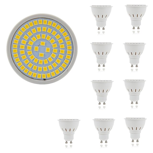  10pçs 5 W Lâmpadas de Foco de LED 400 lm GU10 GU5.3 E26 / E27 80 Contas LED SMD 2835 Decorativa Branco Quente Branco Frio 220-240 V / 10 pçs / RoHs / CE