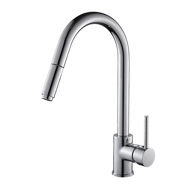  Kitchen faucet - Art Deco / Retro / Modern / Contemporary / Fashion Chrome Standard Spout Centerset