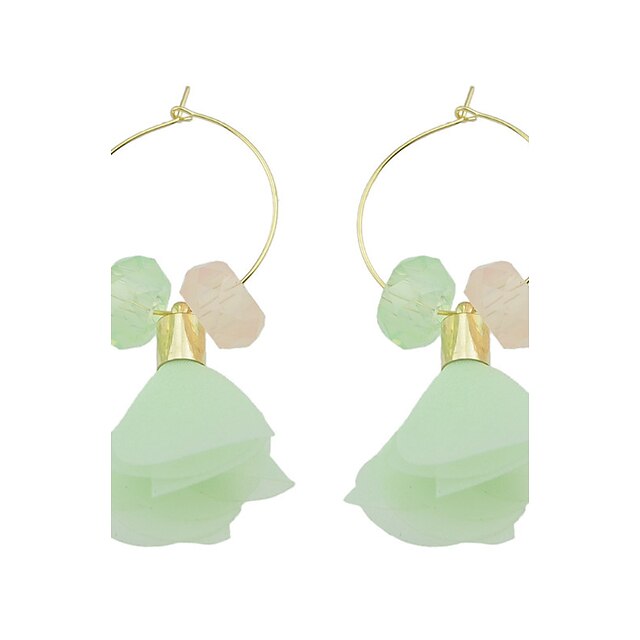  Women's Drop Earrings Basic Earrings Jewelry Pink+White / Green For Casual