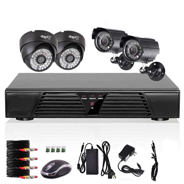  4CH DVR Security Systems NTSC 768(H) x 494(V) PAL 752(H) x 582(V)