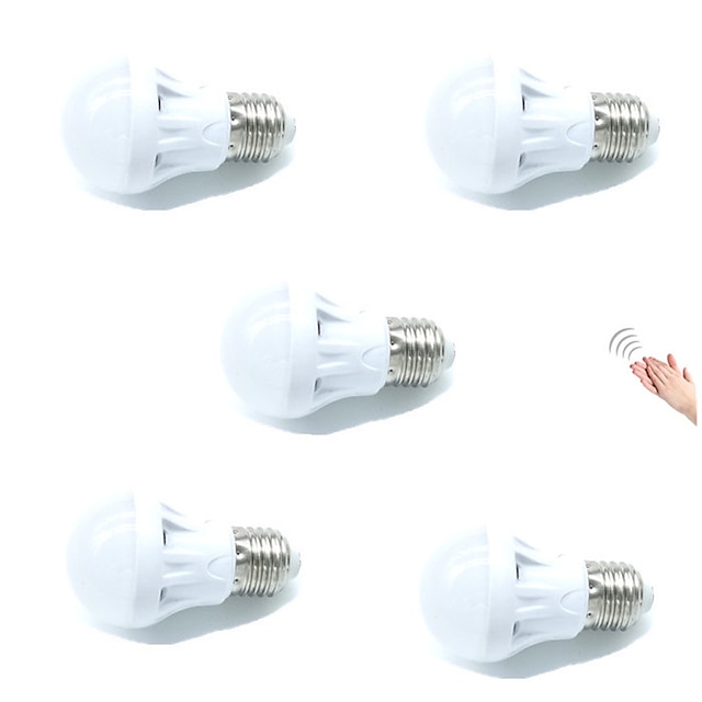  3W 200 lm E27 Lampadine LED smart A60(A19) 9 leds SMD 2835 Con sensore Attivazione sonora Decorativo Controllo della luce Bianco caldo
