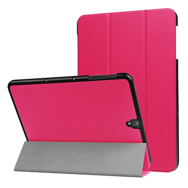  fodral Till Samsung Galaxy Fodral / Tablet Cases Enfärgad Hårt PU läder för Tab S3 9.7