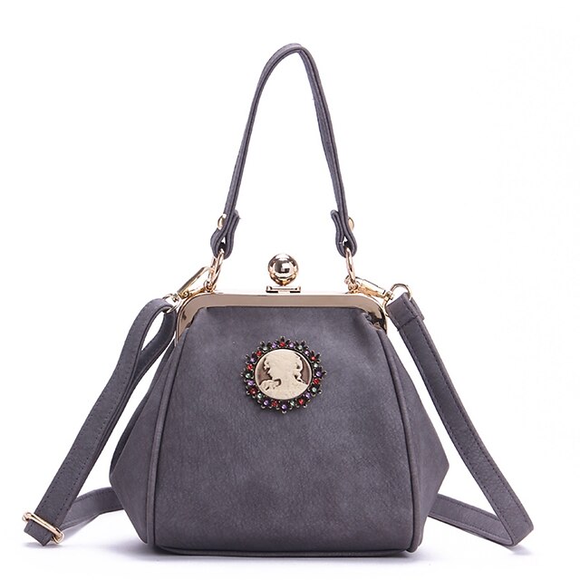 Women Bags All Seasons PU Shoulder Bag with for Casual Black Blushing Pink Gray Clover Wine
