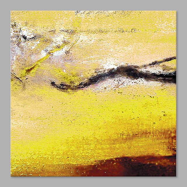  Oil Painting Hand Painted - Abstract Beach Style Canvas / Stretched Canvas