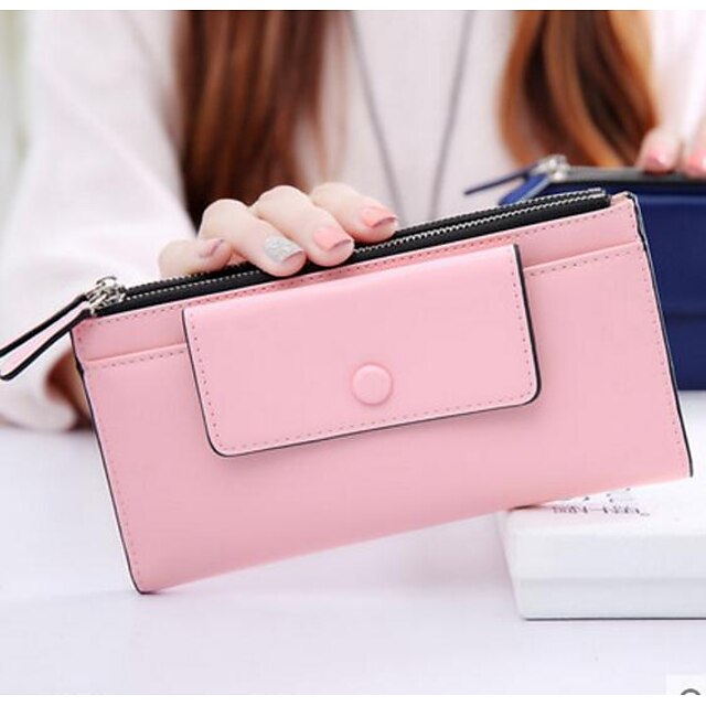  Women's Bags PU Coin Purse for Casual Outdoor All Seasons Blue Black Blushing Pink