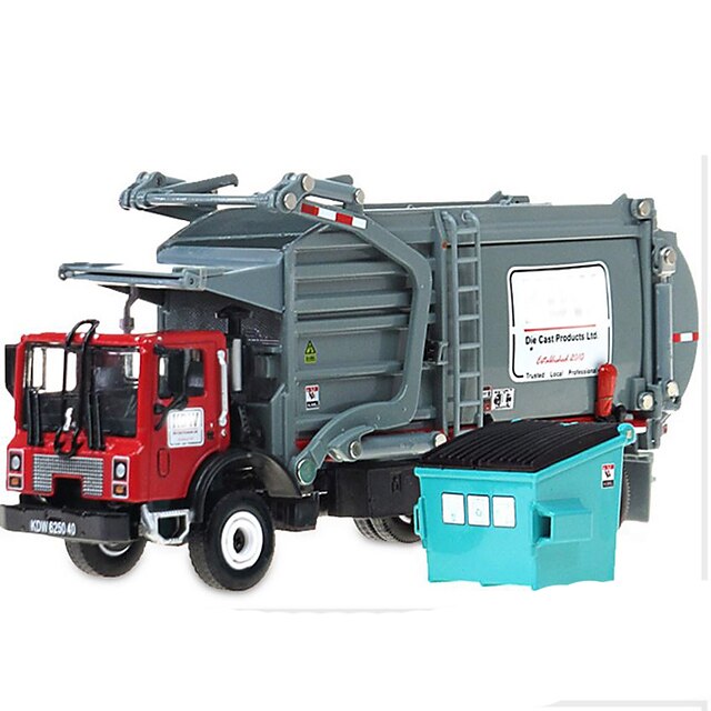  KDW Liga de Metal Caminhão De Saneamento Caminhão de lixo Carros de Brinquedo Simulação Para Meninos Para Meninas Crianças Brinquedos de carro Presente