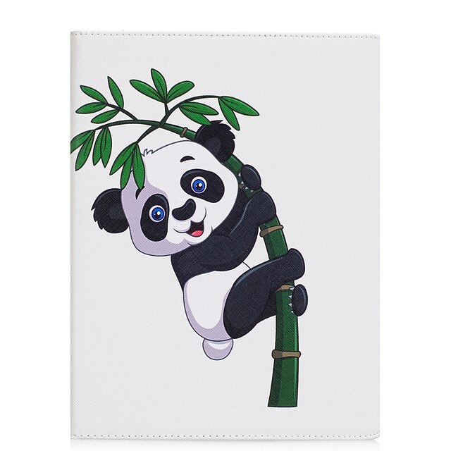  Capinha Para Apple iPad Air / iPad 4/3/2 / iPad Air 2 Origami Capa Proteção Completa Panda Rígida PU Leather