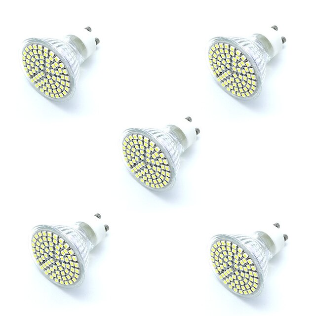  5 W 380 lm GU10 LED-spotlights MR11 72 LED-pärlor SMD 2835 Dekorativ Varmvit / Kallvit 220-240 V / 5 st