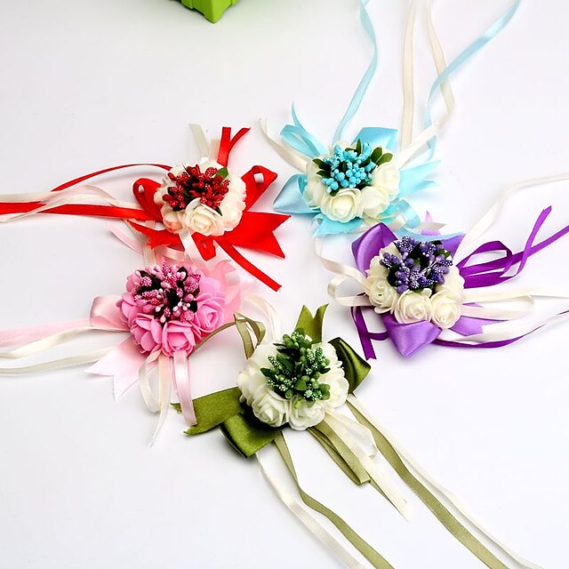  Wedding Flowers Wrist Corsages Wedding / Special Occasion Satin 2.76