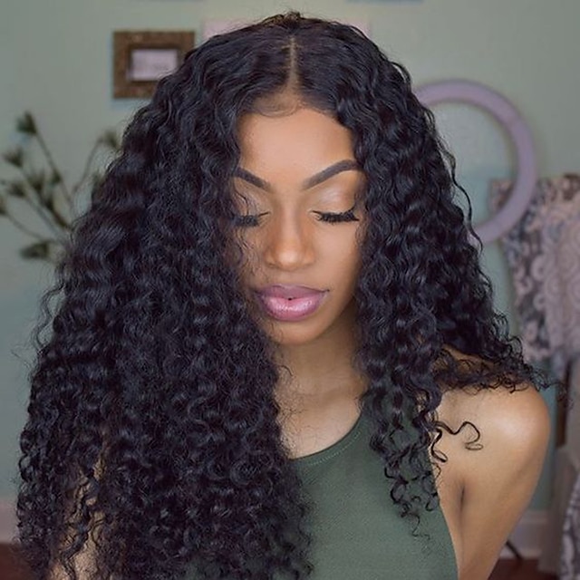  Human Hair Glueless Full Lace Full Lace Wig style Brazilian Hair Curly Wig 130% Density with Baby Hair Natural Hairline African American Wig 100% Hand Tied Women's Short Medium Length Long Human Hair