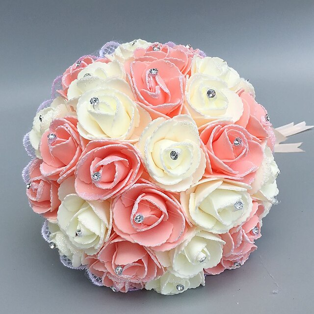  Wedding Flowers Bouquets Wedding Foam / Satin 9.84