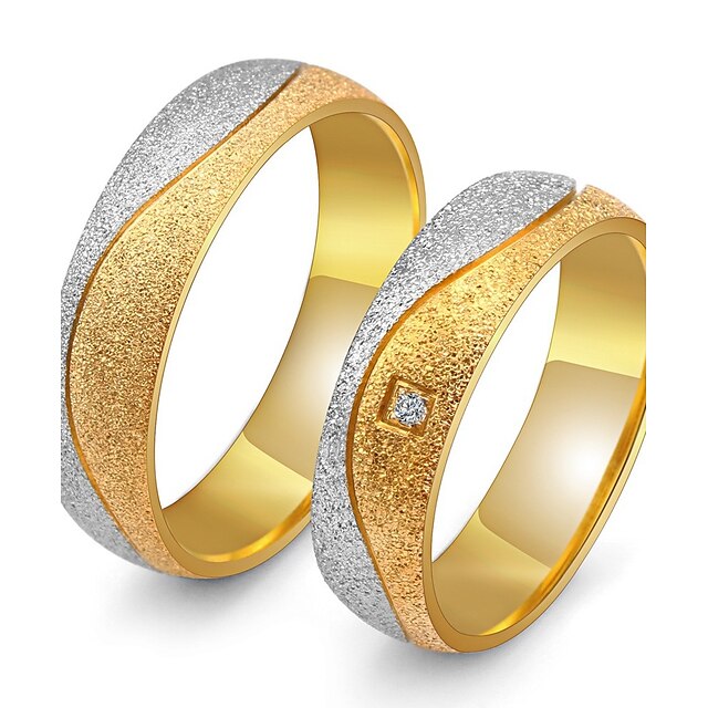  Par Parringe Kvadratisk Zirconium Guld Kvadratisk Zirconium Titanium Stål Rund Elegant Vintage Bryllup Jubilæum Smykker / Daglig / Forlovelse