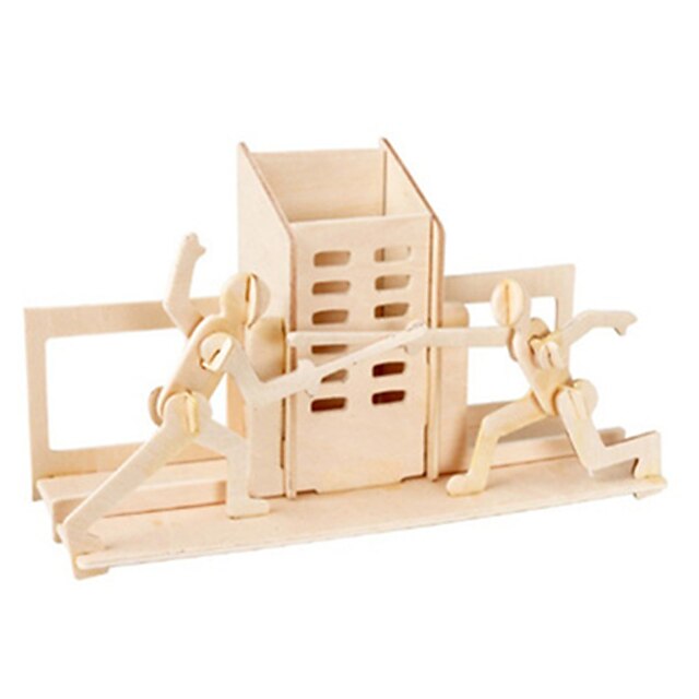  Zabawki 3D Puzzle Drewniane modele Samolot Znane budynki Meble Zrób to Sam Drewno Klasyczny Dla dzieci Dla dorosłych Unisex Dla chłopców Dla dziewczynek Zabawki Prezent