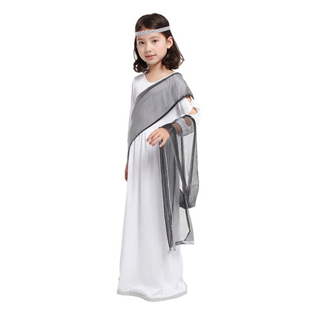  Fairytale Cosplay Goddess Cosplay Costume Party Costume Kid's Halloween Carnival Festival / Holiday Elastane Tactel Outfits White Vintage