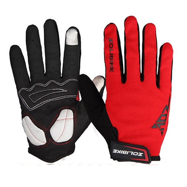  Bike Gloves / Cycling Gloves Mountain Bike Gloves Touch Screen Breathable Anti-Slip Shockproof Sports Gloves Lycra Mountain Bike MTB Black Red Blue for Adults' Outdoor
