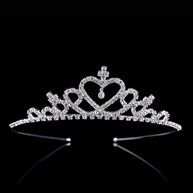  Kristall / Bergkristall / Legering Crown Tiaras / pannband / Huvudbonader med Blomma 1st Bröllop / Speciellt Tillfälle / Fest / afton Hårbonad