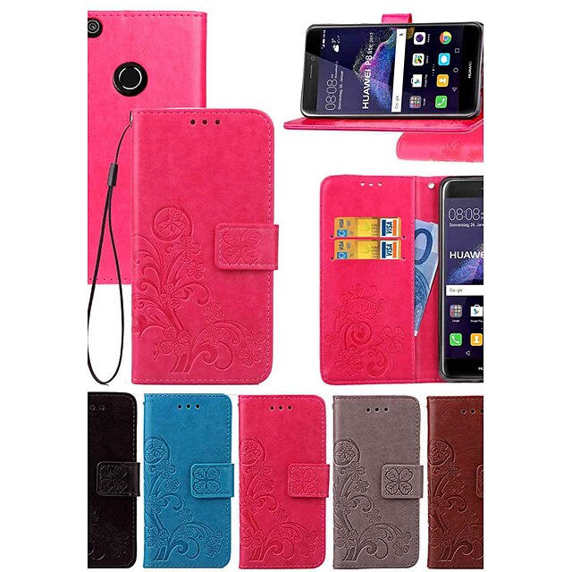  Case For Huawei Honor 7 / Huawei P9 / Huawei P9 Lite P10 Plus / P10 Lite / P10 Wallet / Card Holder / with Stand Full Body Cases Solid Colored Hard PU Leather / Huawei P9 Plus / Mate 9 Pro