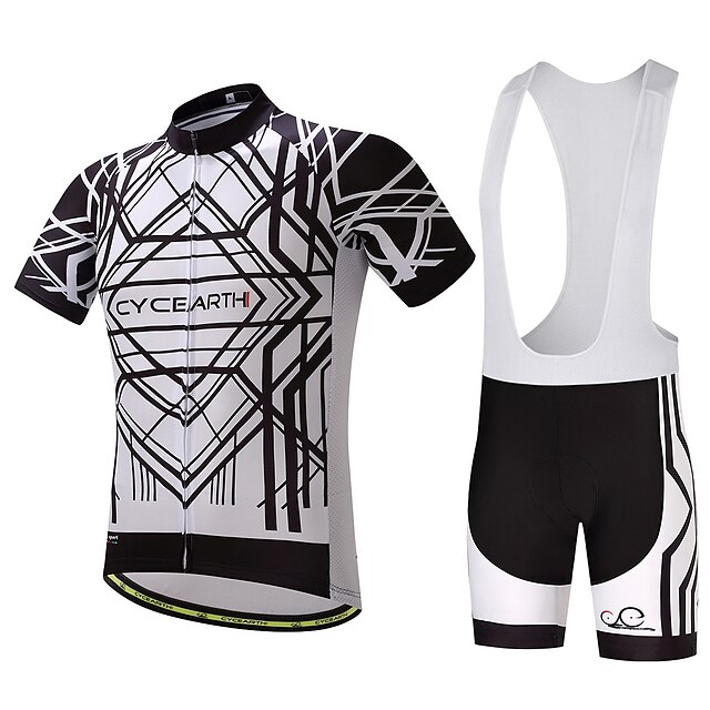  Homens Camisa com Bermuda Bretelle Moto Conjuntos Respirável Secagem Rápida Redutor de Suor Esportes Ciclismo de Montanha Ciclismo de Estrada Roupa