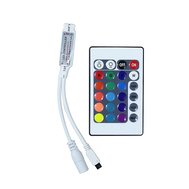  Mini 24 keys RGB IR Remote Controller RGB LED Strip Controller Small RGB Controller