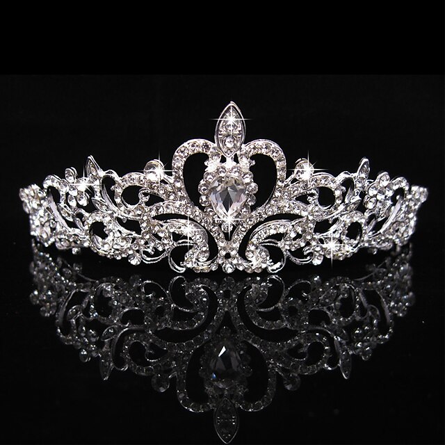  Rhinestone / Alloy Crown Tiaras / Headwear with Floral 1pc Wedding / Special Occasion / Party / Evening Headpiece