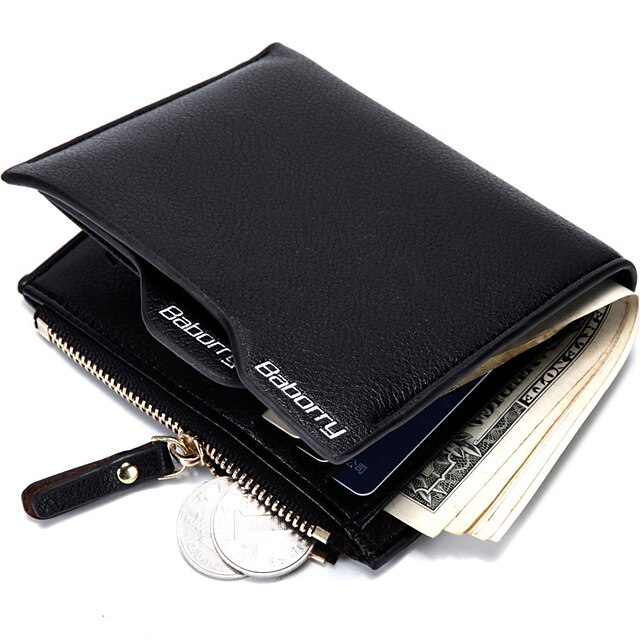  Men's Bags PU Leather Wallet Money Clip Daily Black Coffee