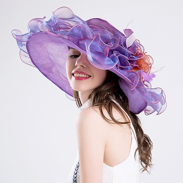  Soros / Selyem / Organza Kentucky Derby Hat / Fascinators / Kalap val vel 1 Esküvő / Különleges alkalom / Party / estély Sisak