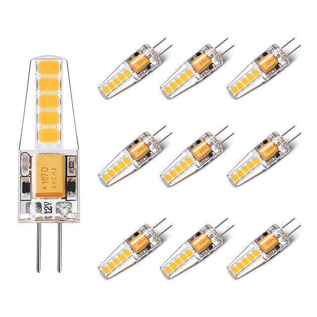  BRELONG® 10 szt. 2 W 250 lm G4 Żarówki LED bi-pin T 10 Koraliki LED SMD 2835 Ciepła biel / Biały 12 V