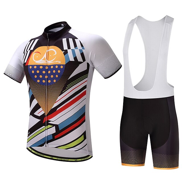  Men's Cycling Jersey with Bib Shorts Bike Clothing Suit Breathable Quick Dry Sweat-wicking Sports Mountain Bike MTB Road Bike Cycling Clothing Apparel