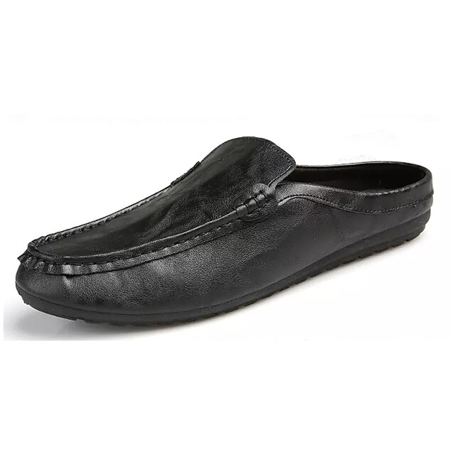  Men's Comfort Shoes PU Spring / Fall Clogs & Mules Light Brown / White / Black / EU40