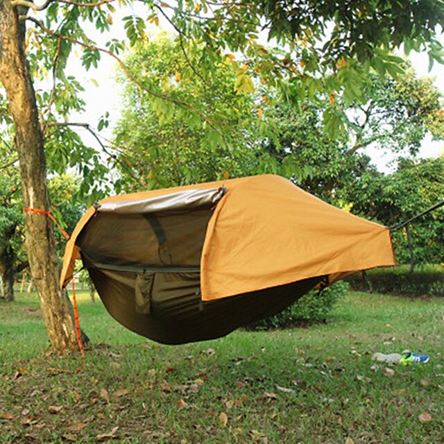  1 אדם אוהל חיצוני עמיד למים מוגן מגשם נגד חרקים שכבה בודדה קמפינג אוהל 1500-2000 mm ל מחנאות וטיולים צעידה חוץ טרילן