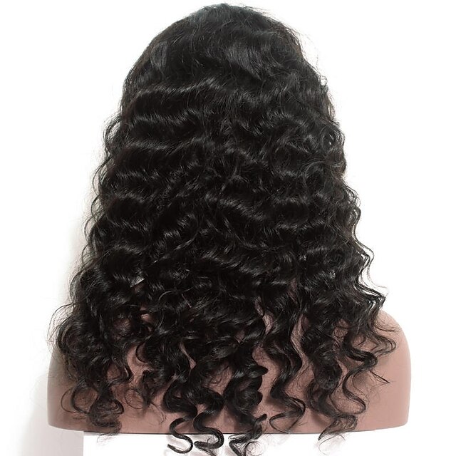  Human Hair Lace Front Wig style Indian Hair Loose Wave Wig 120% Density with Baby Hair Natural Hairline Pre-Plucked Bleached Knots Women's Short Medium Length Long Human Hair Lace Wig CARA