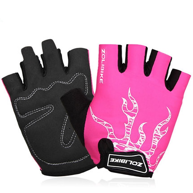  Bike Gloves / Cycling Gloves Mountain Bike Gloves Breathable Anti-Slip Shockproof Protective Half Finger Sports Gloves Lycra Mountain Bike MTB Black Blushing Pink Red for Adults' Outdoor