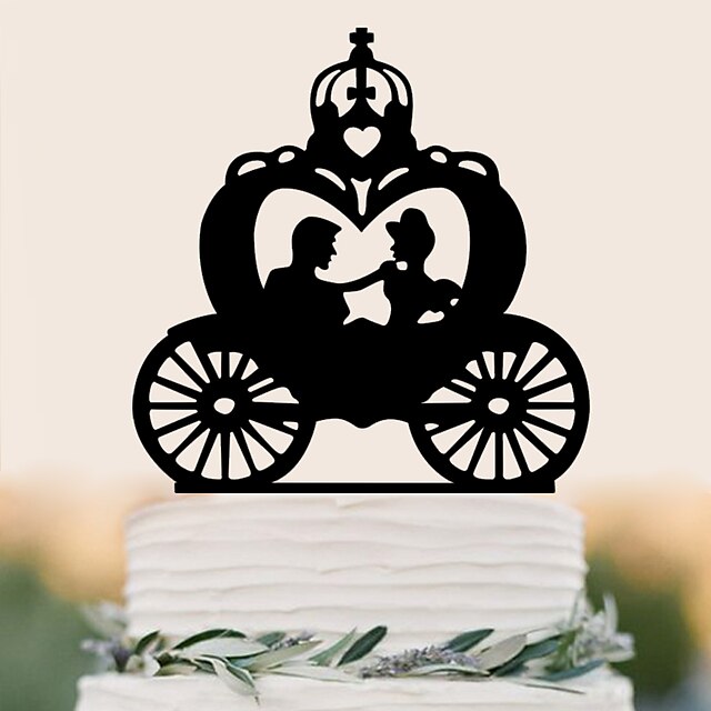  Cake Topper High Quality Plastic Wedding Birthday with 1 PVC Bag