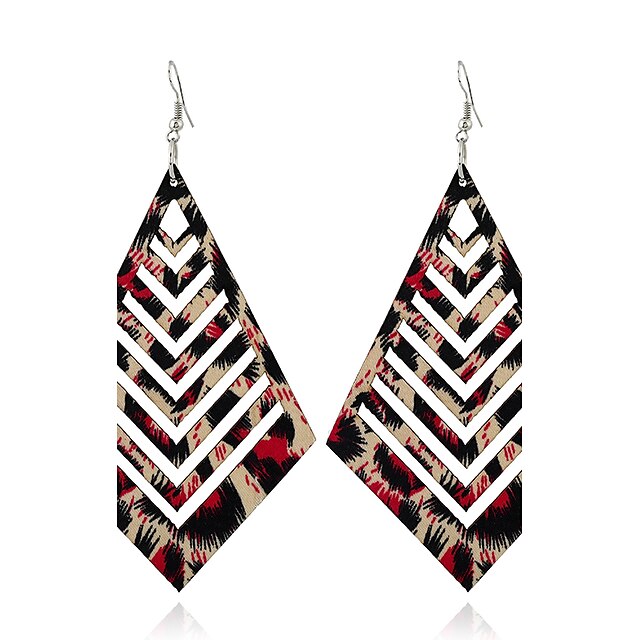  Women's Dangle Earrings Jewelry Geometric Euramerican Wood Geometric Leopard Jewelry For Gift Casual Outdoor clothing