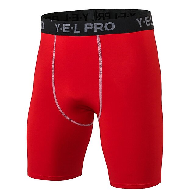 Men's Sport Briefs Compression Shorts Athletic 1pc Shorts Compression Clothing Underwear Shorts Elastane Sport Gym Workout Workout Fitness Lightweight Breathable Quick Dry White Black Red Fruit Green