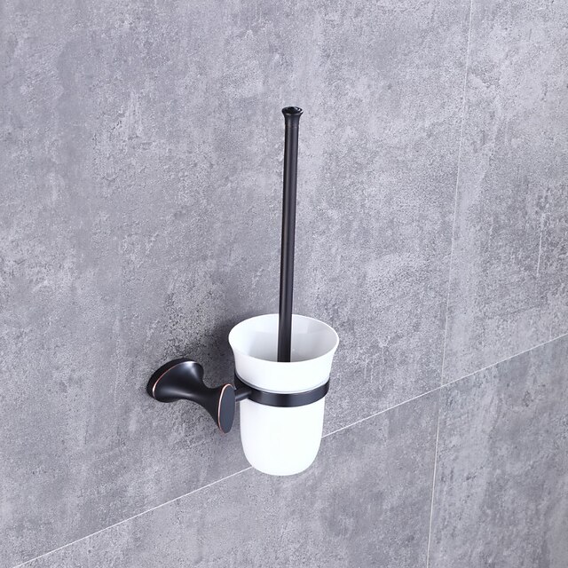  Toilet Brush Holder Modern Contemporary Metal 1 pc - Hotel bath Wall Mounted