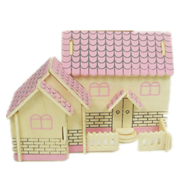  3D Puzzle Jigsaw Puzzle Model Building Kit Famous buildings House DIY Simulation Wooden Classic Unisex Boys' Girls' Toy Gift