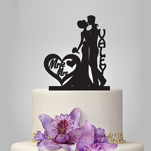  Classic Theme Wedding Figurine Plastic Classic Couple 1 pcs Black