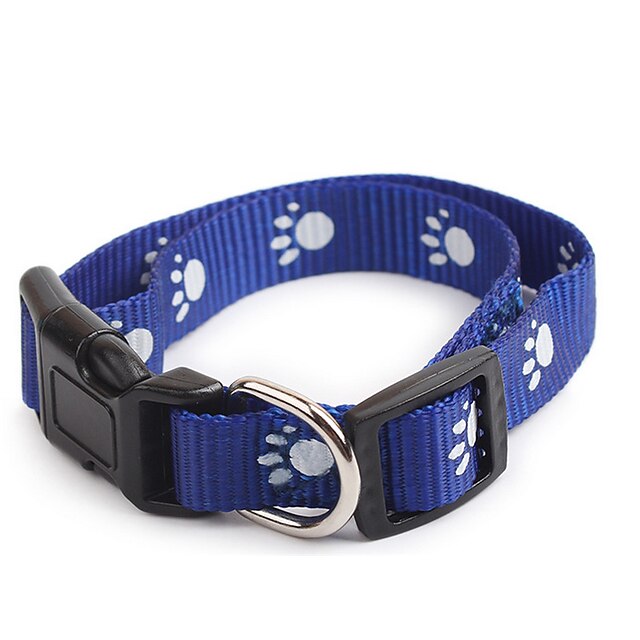  Cat Dog Collar Portable Leopard Nylon Red Blue