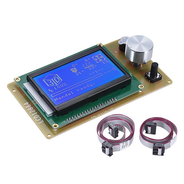  12864 LCD Smart Display Screen Controller Module with Cable for RAMPS 1.4 Arduino Mega Pololu Shield Arduino Reprap 3D Printer Kit Accessory
