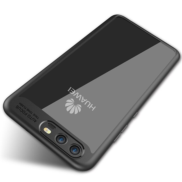  Case Kompatibilitás Huawei P10 Plus / P10 / Huawei Tükör / Átlátszó Fekete tok Egyszínű Puha Szilikon