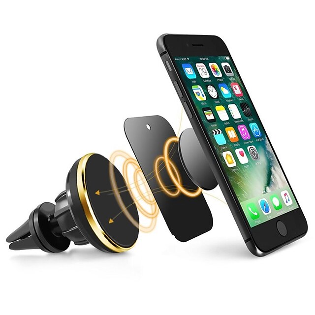  ZIQIAO Universal Car Phone Holder Magnetic Air Vent Mount Stand 360 Rotation Mobile Phone Holder for iPhone Samsung Phone