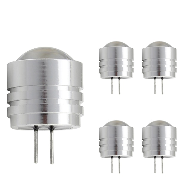  5 szt. 1.5w aluminiowa żarówka mini reflektor g4 bi-pin podstawa dc 12v zimny biały ciepły biały