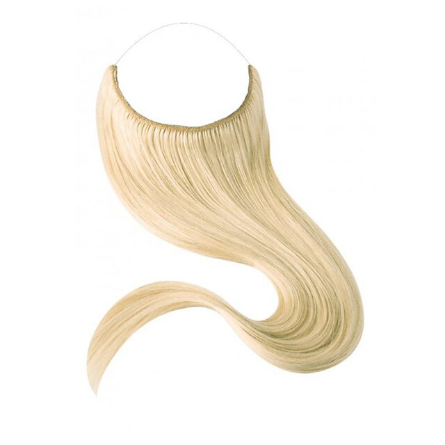  Flip In Human Hair Extensions Straight Human Hair Human Hair Extensions Halo Extensions Women's Black#1B