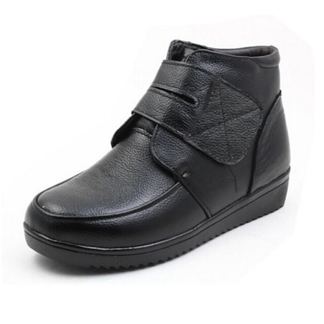  Women's Shoes PU Winter Comfort Boots For Casual Black