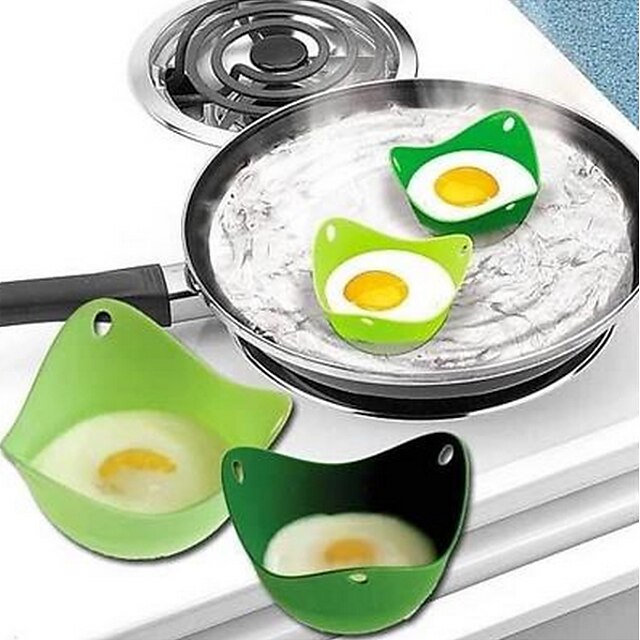  2 Pcs Eggcellent Poacher Colorful Non-stick Silicone Egg Cookware Pod Cup