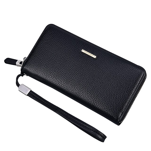  Men's Bags PU(Polyurethane) Checkbook Wallet for Office / Career / Shopping / Formal Black / Coffee / Dark Coffee / Fall & Winter