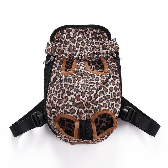  Cat Dog Carrier Bag & Travel Backpack Front Backpack Dog Pack Portable Breathable Adjustable / Retractable Leopard Cute Fabric Terylene Leopard / Foldable