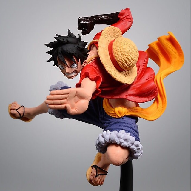 7" Luffy Model Straw Hat Monkey D  PVC  Anime One Piece  Action Figure Toy Gift
